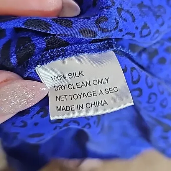 Yumi Kim XS SILK Liz Romper Blue black animal print - Picture 7 of 12